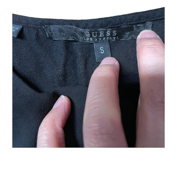 Guess Los Angeles Black Blouse Size Small - Picture 4 of 13